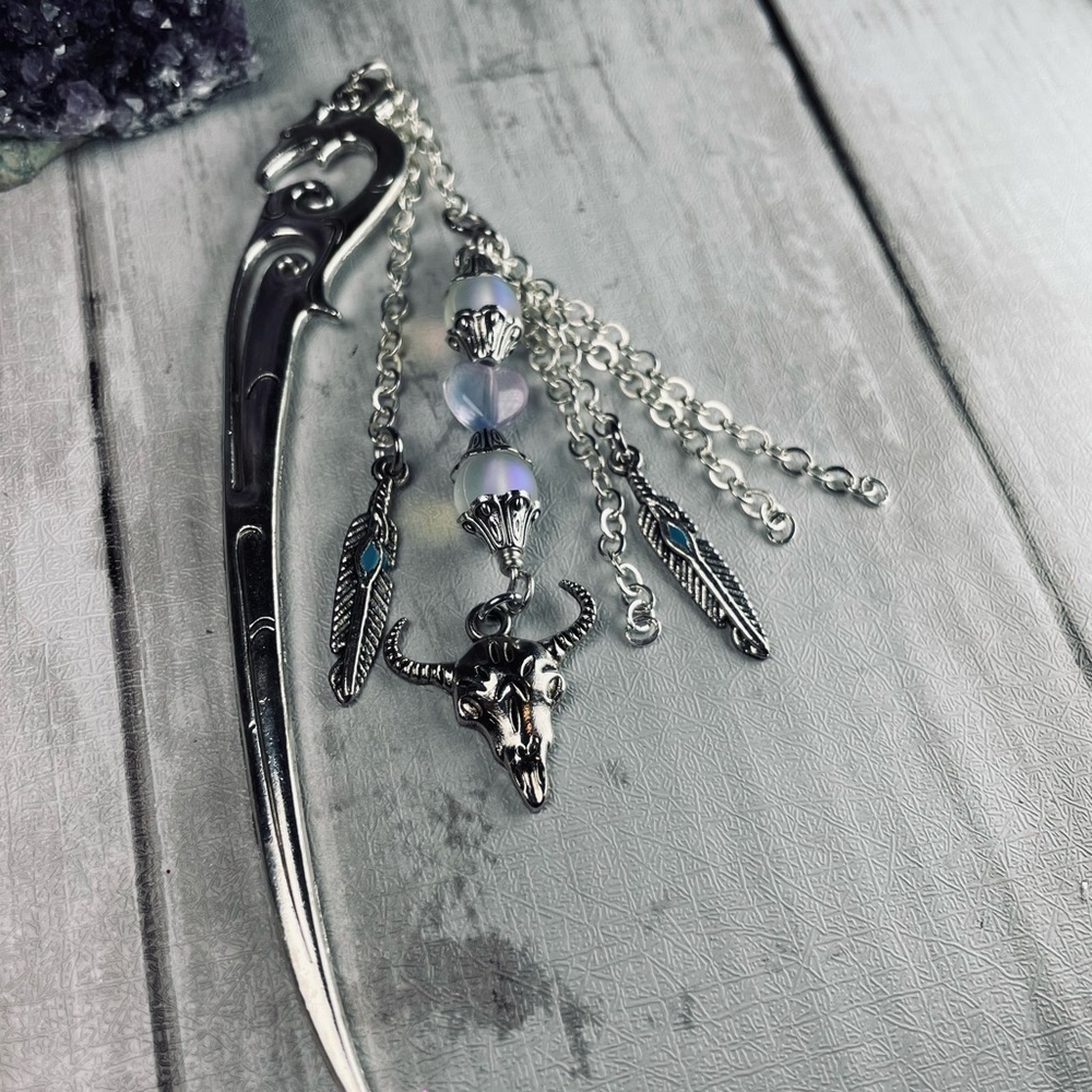 Artisan Moonstone Boho Hand Crafted Hairpin - Picture 12 of 14